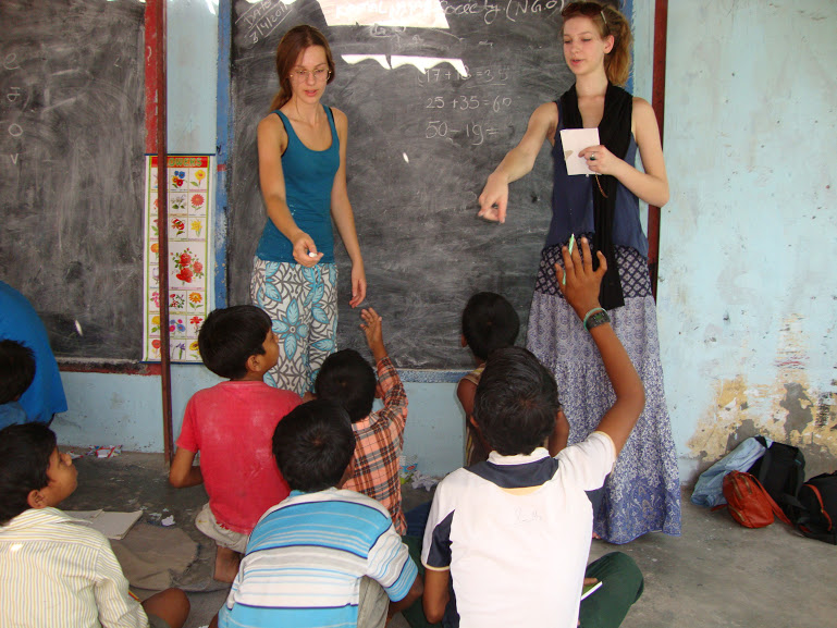 teaching volunteer in India